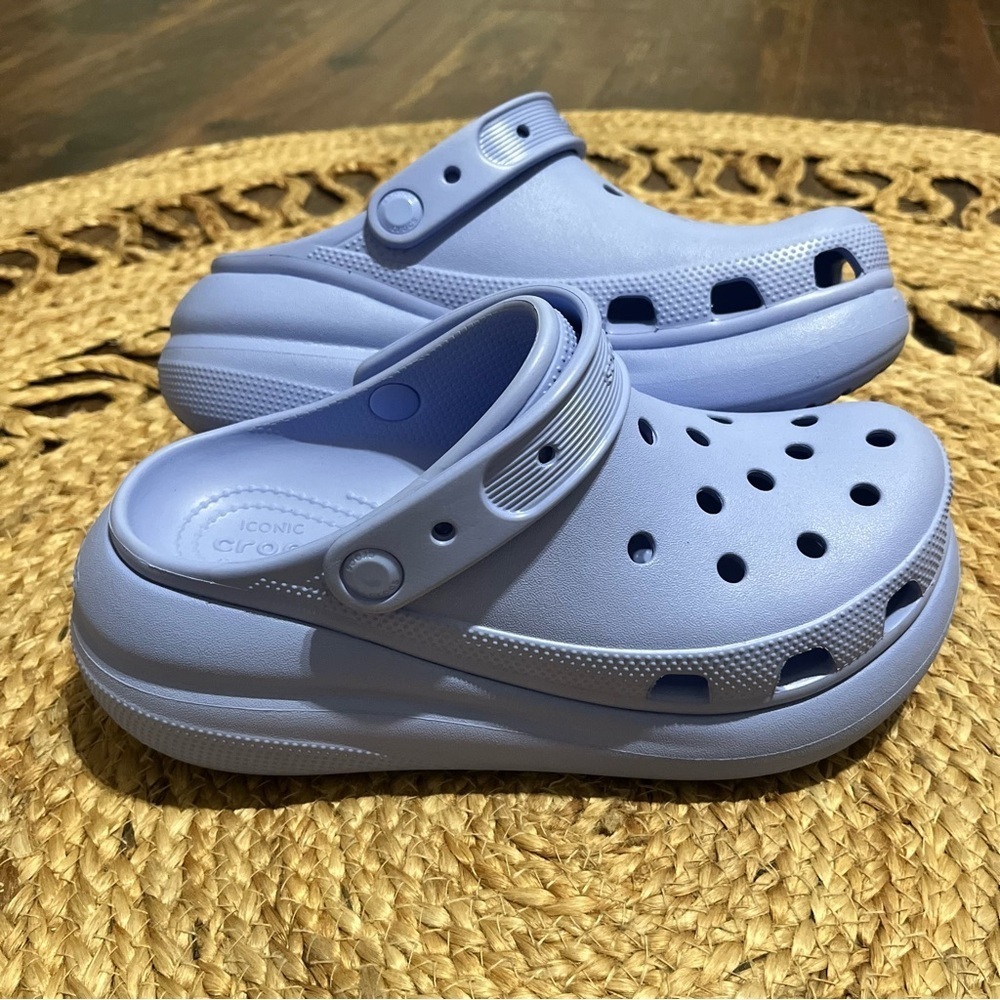 Crocs Mega Crush Platform Classic Clogs Purple Violet Womens 10 Men’s 8 Comfort - Picture 2 of 6